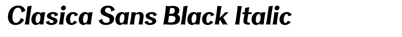 Clasica Sans Black Italic